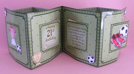 3D Sport Football Accordion Swing Card by Diana Holmes