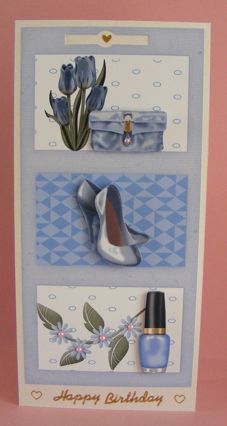 Pretty in Blue Pastels Card Front by Diana Holmes
