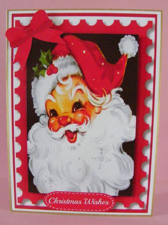 Lovely Sants Stamp Card  by Diana Holmes