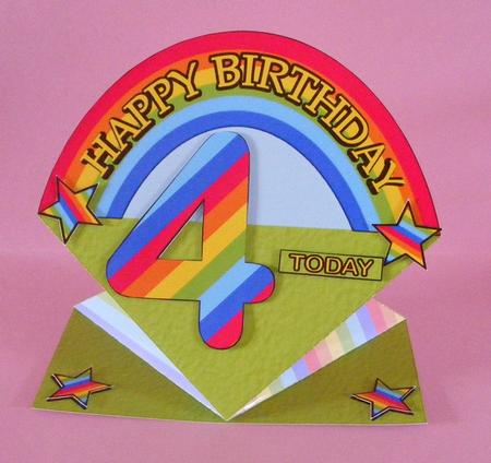Birthday Rainbow Diamond Top Spring Age Card by Diana Holmes