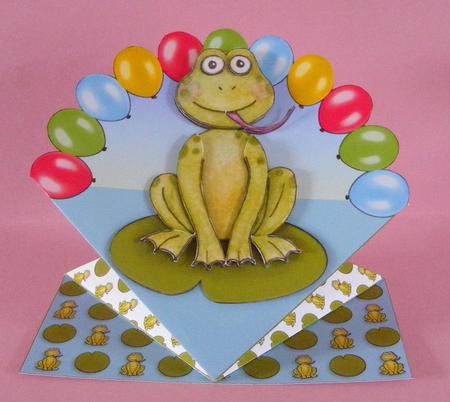 Celebration Frog Diamond Top Spring Card by Diana Holmes