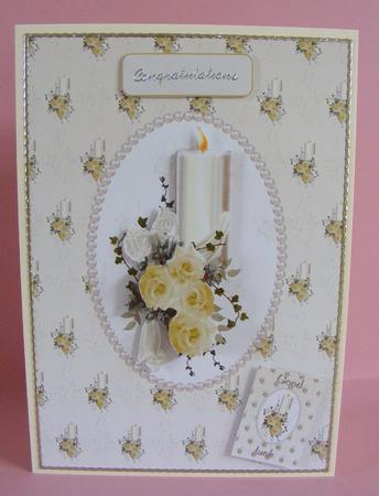 Beautiful Ivory Wedding Candle by Diana Holmes