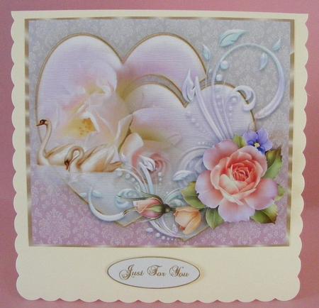 Hearts of Love Topper with Decoupage by Diana Holmes