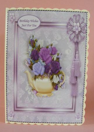 Purple Tea Pot Roses Just for You by Diana Holmes