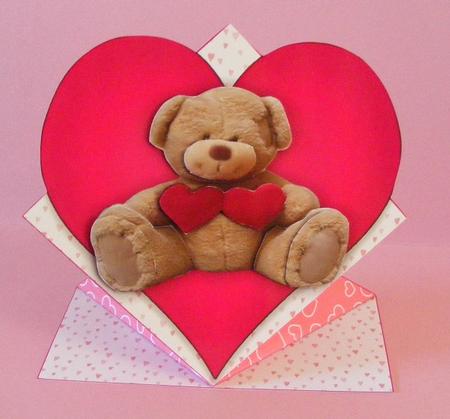 Teddy Bear Love Diamond Top Spring Card by Diana Holmes