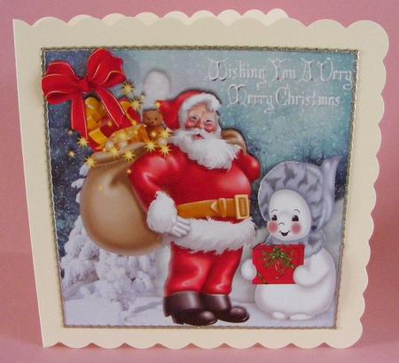 My Turn to Give You a Present Santa! 8x8 by Diana Holmes