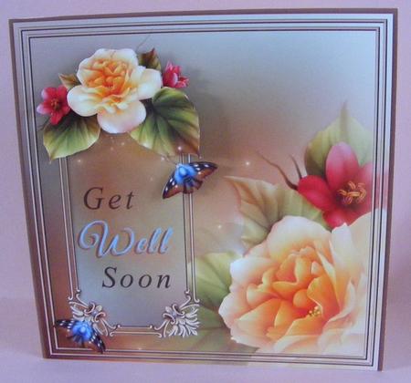 Enchanted Begonias Card Front 2 by Diana Holmes