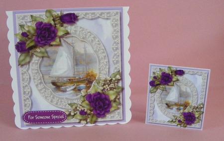Beautiful Sails and Lilac Roses  by Diana Holmes