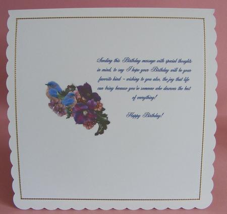 Summer Birds and Blooms Insert by Diana Holmes