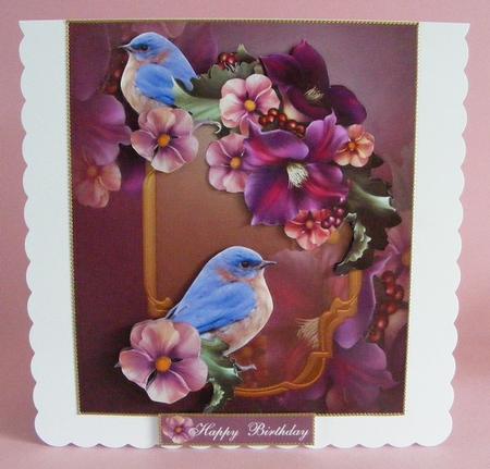Summer Birds and Blooms Topper with Decoupage by Diana Holmes