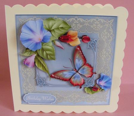 Glorious Morn - 8" Square Card Front with Step by Step by Diana Holmes
