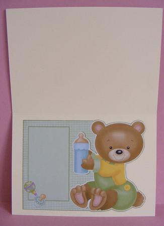 Baby Bear Over Edge Shaped Insert by Diana Holmes