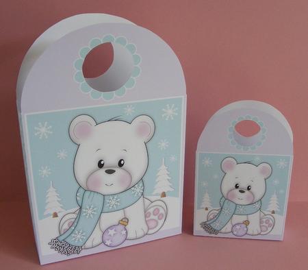 Polar Bear Kisses Large Gift Bag by Diana Holmes