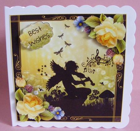 Fairy Music at Dawn - 7x7 by Diana Holmes