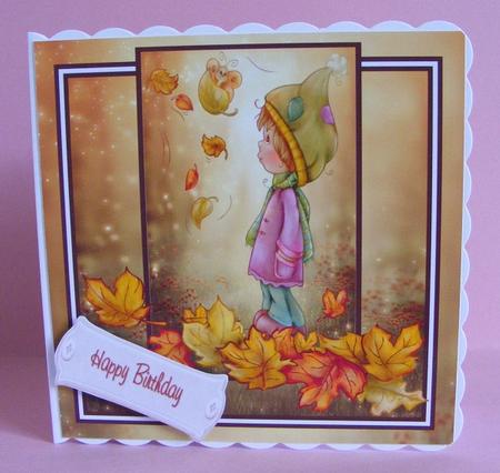 Autumn Leaves Card by Diana Holmes