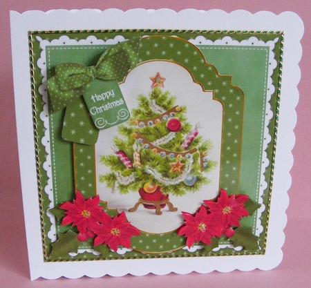 Green Tree Happy Christmas 6in Christmas Step by Step by Diana Holmes
