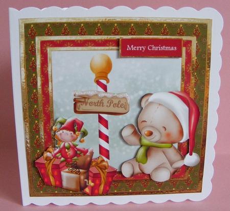 Bear and Jumping Jack at the North Pole by Diana Holmes