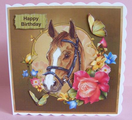 Horse and Roses by Diana Holmes