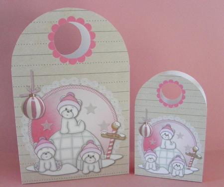 Pink Igloo Bears Large Gift Bag by Diana Holmes