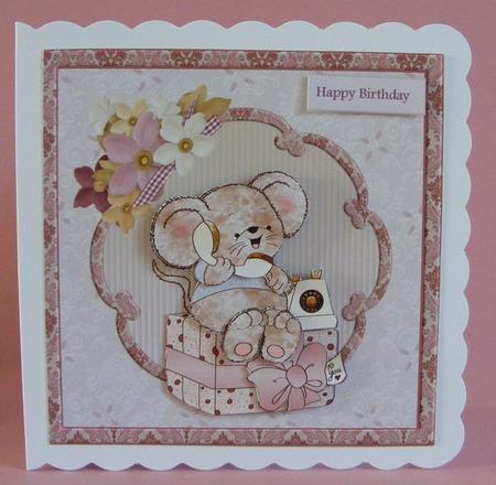 Curly Calls 7x7 Card with Decoupage by Diana Holmes
