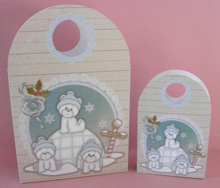 Blue Igloo Bears Large Gift Bag by Diana Holmes