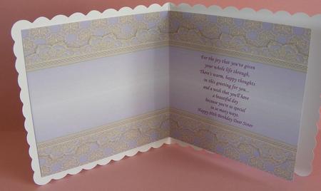 Vintage Lace Panel A4 Background - Lilac by Diana Holmes