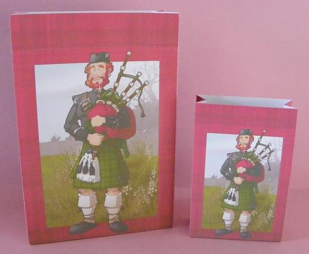 Bagpipe Player Dude Green Kilt Gift Bag by Diana Holmes