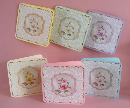 7x7inch Magnolia Card Fronts by Diana Holmes