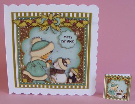 Waiting in Line Cute Card Front Kit by Diana Holmes
