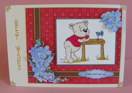 A Little Bird Told Me Card Front by Diana Holmes