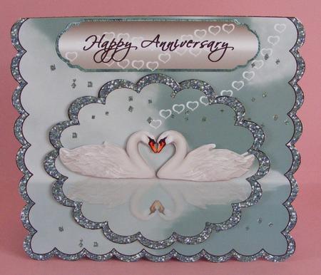 Swan Reflections Scalloped Tent Card Mini-kit by Diana Holmes