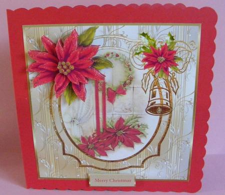 Christmas Candles 7x7 Card with Decoupage by Diana Holmes
