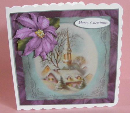 Scenic Christmas Village Topper with Decoupage by Diana Holmes