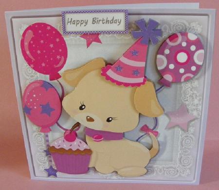 Adorable Puppy with Cupcake 8x8 Mini Kit by Diana Holmes