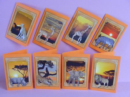 African Sunset Tags / Mini Cards by Diana Holmes
