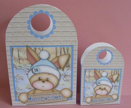 Bunny's 1st Christmas Large Gift Bag by Diana Holmes