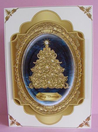 Merry Christmas Large Shaped Card Front Kit 1 by Diana Holmes