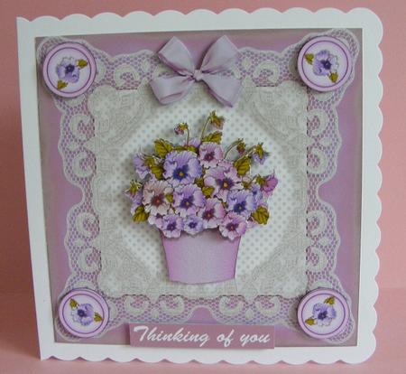 Blue and Plum Pansies by Diana Holmes