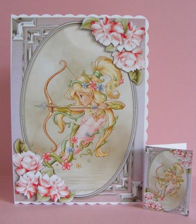 Huntress Card Front with Gift Tag by Diana Holmes