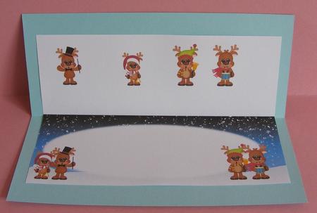 Reindeer Christmas Large Dl Quick Card Insert by Diana Holmes