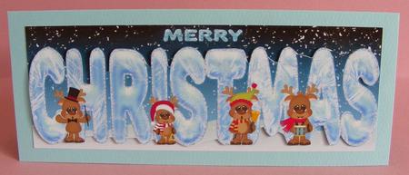 Reindeer Christmas Large Dl Quick Card by Diana Holmes