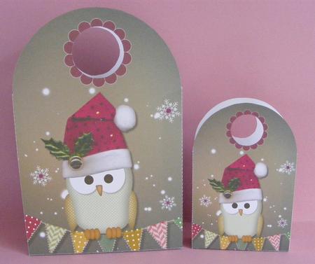 Owl I Want for Christmas Large Gift Bag by Diana Holmes