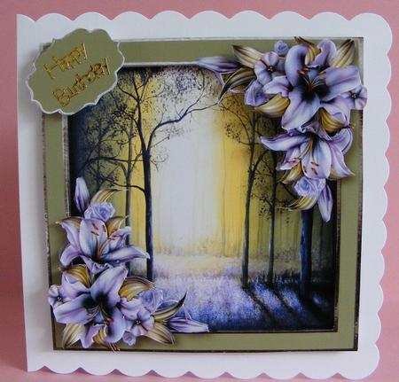 The Forest Morning with Wynter Lilies by Diana Holmes