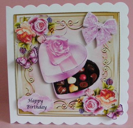 Box of Chocolate's with Rose's 8x8 Mini Kit by Diana Holmes