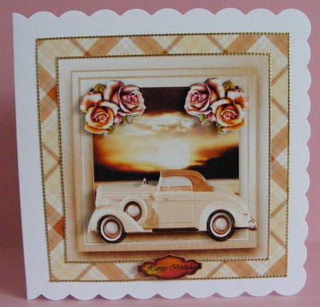 Male Card Vintage Car by Diana Holmes