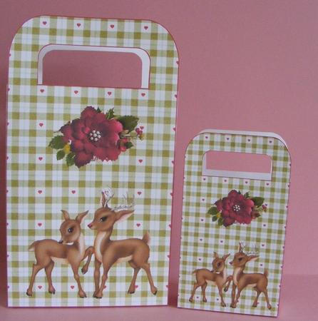 Christmas Reindeers Gift Bag by Diana Holmes
