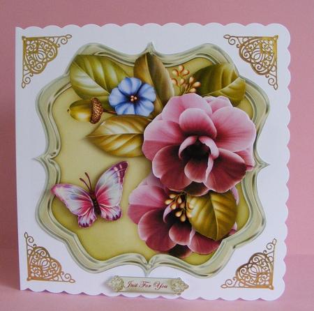 Scallop Topper Camelias & Butterflies by Diana Holmes