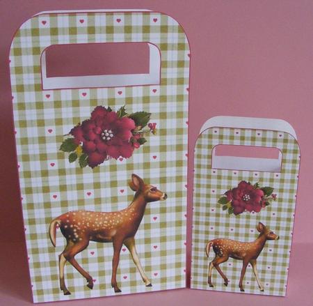 Beautiful Fawn Christmas Gift Bag by Diana Holmes
