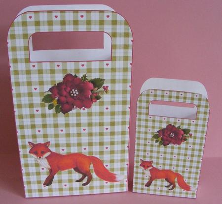Beautiful Fox Christmas Gift Bag by Diana Holmes