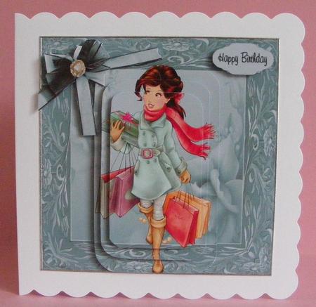 Blue Shopping Girl Mini Kit by Diana Holmes